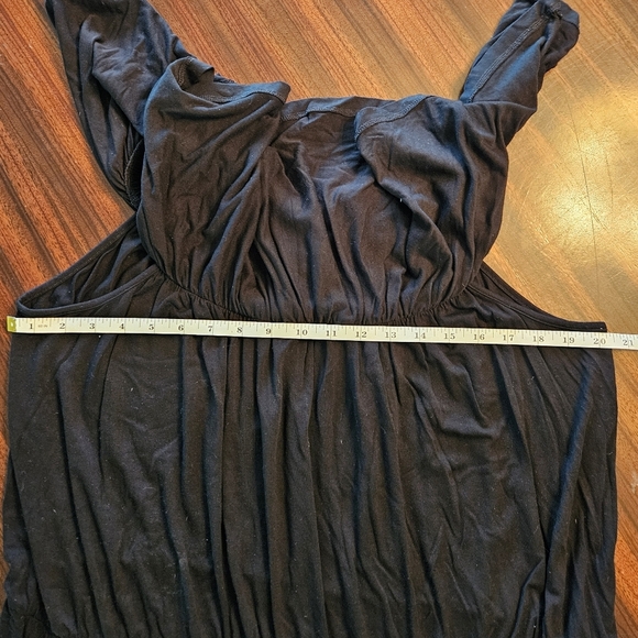 Asos Curve Plus Black Jumpsuit Off Shoulder Layered Ruffle Top Wide Leg 20 EUC - Picture 8 of 15